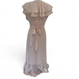 Denny Rose Wrap Pink Maxi Dress